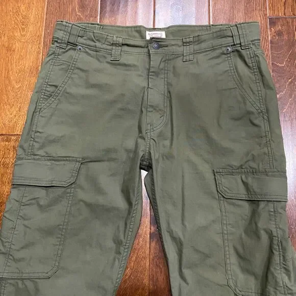 Levi's Regular Fit Ripstop Cargo Military Green Straight Pants Mens Size 34 x 32 - Picture 2 of 9